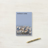 Dunlins Sanderlings Sandpipers am Strand Post-it Klebezettel (Auf Schreibtisch)