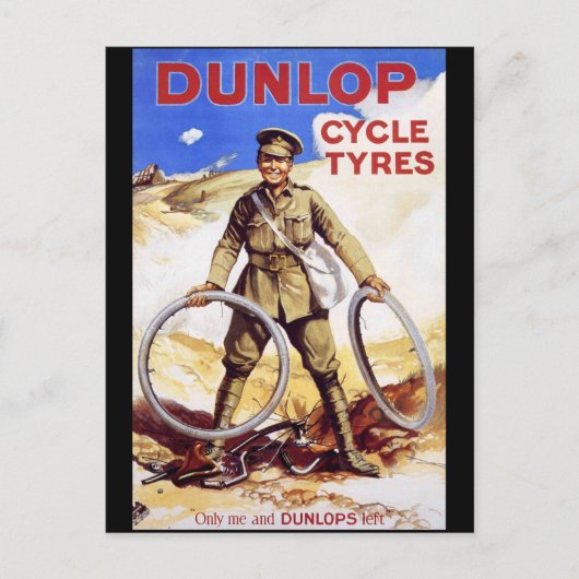 Dunlop Cycle Reifen Postkarte (Vorderseite)