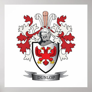 Dunlop Family Crest Coat of Arms Poster
