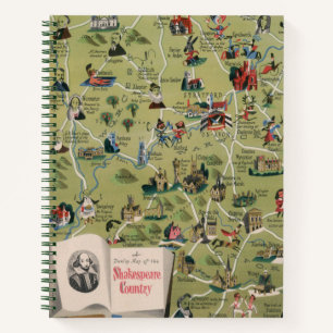 Dunlop Karte Shakespeare Country, England Notizblock