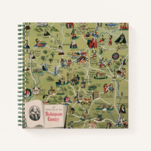 Dunlop Karte Shakespeare Country, England Notizblock