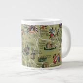 Dunlop Map of Shakespeare Country, England Jumbo-Tasse (Vorderseite Rechts)