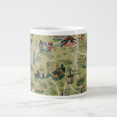Dunlop Map of Shakespeare Country, England Jumbo-Tasse (Vorderseite)