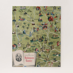 Dunlop Map of Shakespeare Country, England Puzzle