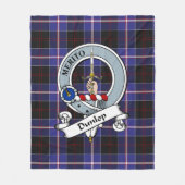 Dunlop Modern Clan Abzeichen Tartan Kariert Fleecedecke (Vorderseite)