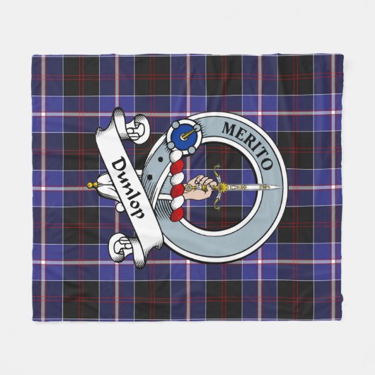 Dunlop Modern Clan Abzeichen Tartan Kariert Fleecedecke (Vorderseite (Horizontal))