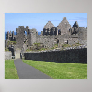 Dunluce Castle bei Bushmills und Portrush, 2 Poster