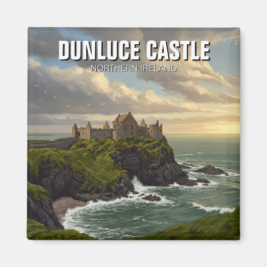 Dunluce Castle Nordirland Travel Magnet (Vorne)