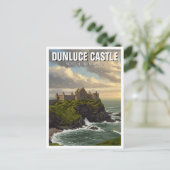 Dunluce Castle Nordirland Travel Postkarte (Stehend Vorderseite)