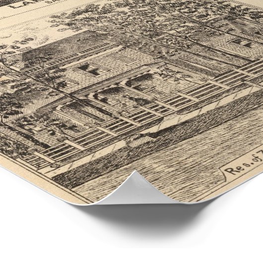 Dunmore House in Salisbury Poster (Ecke)