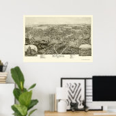 Dunmore, PA Panoramic Map - 1892 Poster (Heimbüro)