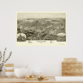 Dunmore, PA Panoramic Map - 1892 Poster (Küche)