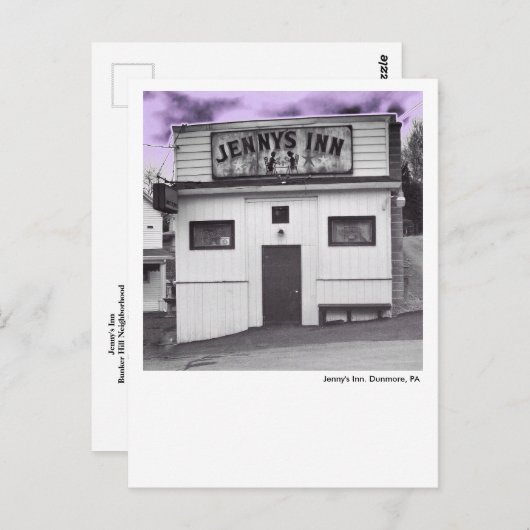 Dunmore, PA Postcard-Jenny's Inn Postkarte (Vorne/Hinten)