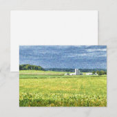 Dunn Landkreis, Wisconsin Farm Scene Dankeskarte (Vorne/Hinten)