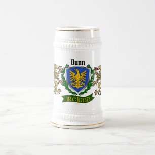 Dunn/O'Dunn Irish Shield Personalisiert Beer Stein Bierglas