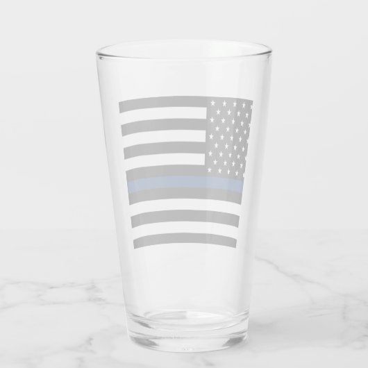 Dünnblaue Linie Glas (Rückseite)