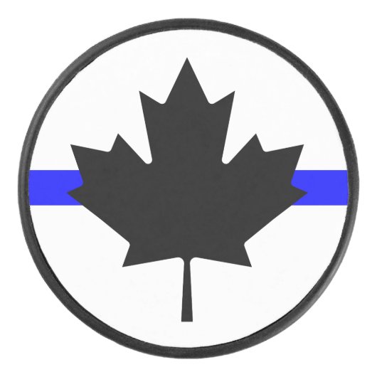 Dünnblaue Linie - Kanada-Version Eishockey Puck (Vorderseite)