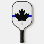 Dünnblaue Linie - Kanada-Version Pickleball Schläger (Rückseite)