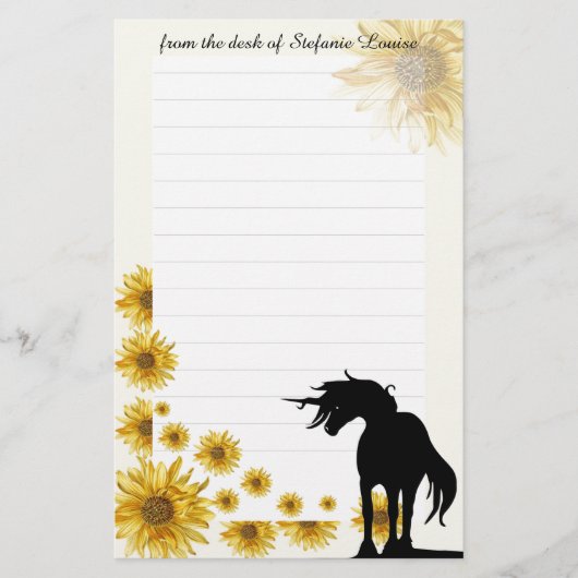 Dünndarmböden mit Linien (daisy) Briefpapier (Vorderseite)