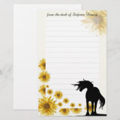 Dünndarmböden mit Linien (daisy) Briefpapier (Vorne/Hinten)