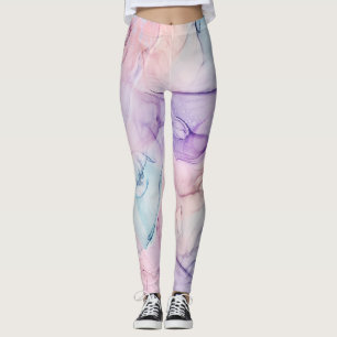 Dünne Ätherische Pastell-Wasserfarbe Tinten Fantas Leggings