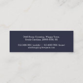 Dünne berufliche Zyklusgeschäftskarten Mini Visitenkarte (Rückseite)