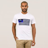 Dünne blaue Flagge - Sterne, Streifen und Mut T-Shirt (Vorne ganz)
