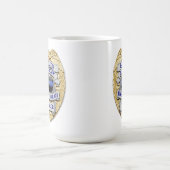 Dünne blaue Linie - Abzeichen der Polizei für 30 J Kaffeetasse (Mittel)