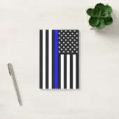 Dünne blaue Linie, amerikanisches Flag Grafische D Post-it Klebezettel (Büro)