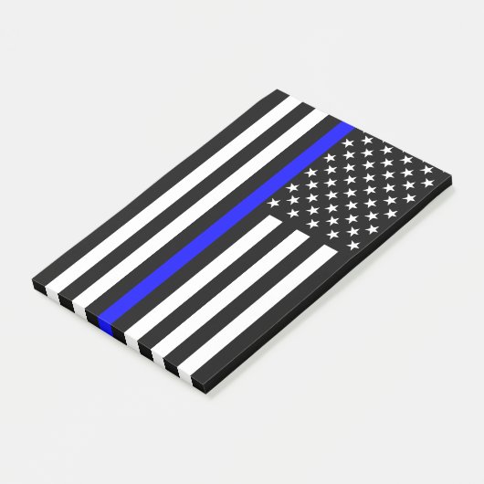 Dünne blaue Linie, amerikanisches Flag Grafische D Post-it Klebezettel (angewinkelt)
