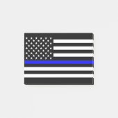 Dünne blaue Linie, amerikanisches Flag Grafische D Post-it Klebezettel (Vorderseite)