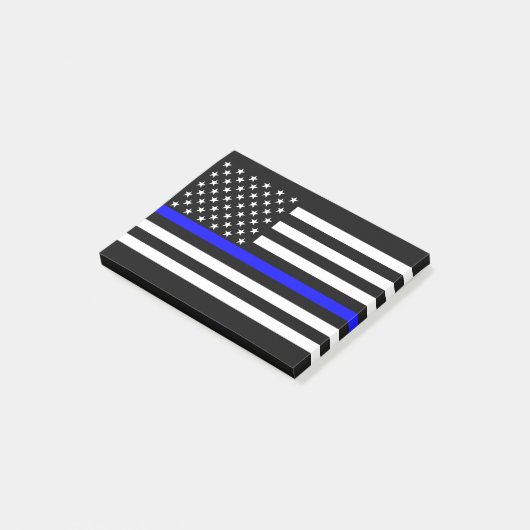 Dünne blaue Linie, amerikanisches Flag Grafische D Post-it Klebezettel (angewinkelt)