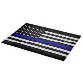 Dünne blaue Linie, amerikanisches Flag Grafische D Schneidebrett (Ecke)
