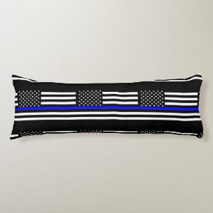 Dünne blaue Linie, amerikanisches Flag Grafische D Seitenschläferkissen