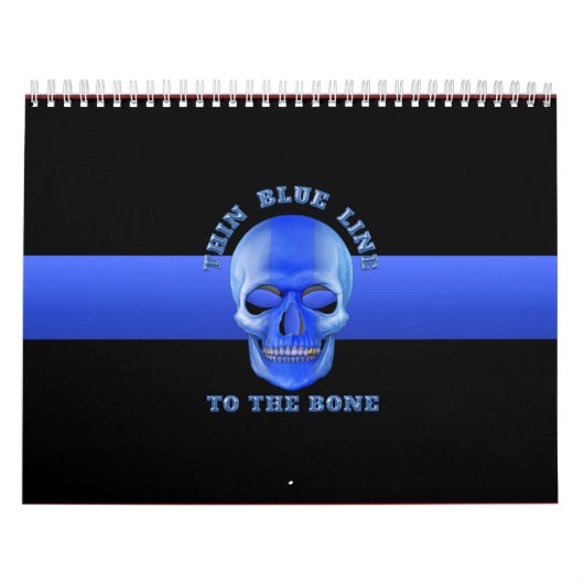 dünne blaue Linie bis zum Knochen Kalender (Titelbild)
