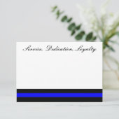 Dünne blaue Linie Einladung (Stehend Vorderseite)