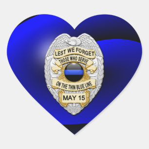 Dünne blaue Linie Eins-a-Kind Herz-Aufkleber