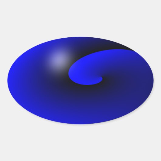 Dünne blaue Linie Eins-a-Kind Ovaler Aufkleber (Vorderseite)