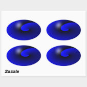 Dünne blaue Linie Eins-a-Kind Ovaler Aufkleber (Blatt)