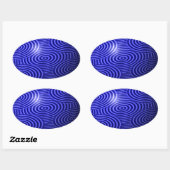 Dünne blaue Linie Eins-a-Kind Ovaler Aufkleber (Blatt)