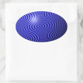 Dünne blaue Linie Eins-a-Kind Ovaler Aufkleber (Tasche)