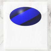 Dünne blaue Linie Eins-a-Kind Ovaler Aufkleber (Tasche)