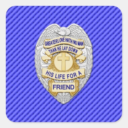 Dünne blaue Linie Eins-a-Kind Quadratischer Aufkleber (Vorderseite)