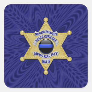 Dünne blaue Linie Eins-a-Kind Quadratischer Aufkleber