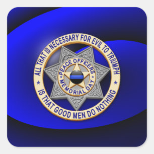 Dünne blaue Linie Eins-a-Kind Quadratischer Aufkleber