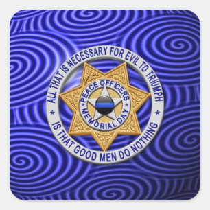 Dünne blaue Linie Eins-a-Kind Quadratischer Aufkleber