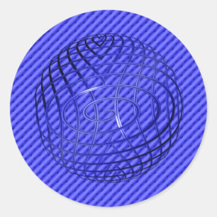 Dünne blaue Linie Eins-a-Kind Runder Aufkleber