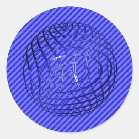 Dünne blaue Linie Eins-a-Kind Runder Aufkleber (Vorderseite)