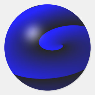 Dünne blaue Linie Eins-a-Kind Runder Aufkleber