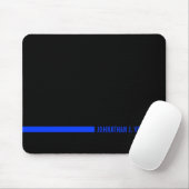 Dünne blaue Linie Ende mit einem individuellen Mousepad (Mit Mouse)